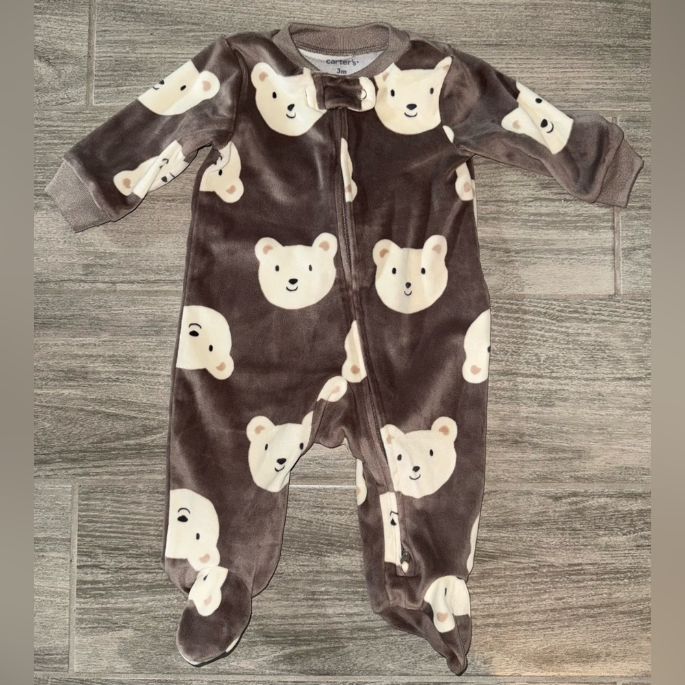Carter's light brown Bear Print